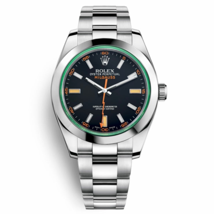 Milgauss Black Dial Green Glass Sapphire