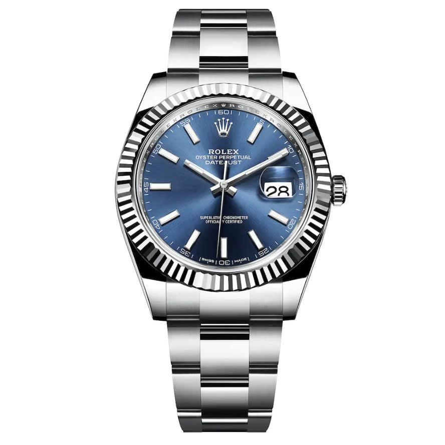 Orologio Rolex Datejust 41 mm oyster cinturino in acciaio inox jubilee, presentato in scatola rolex.