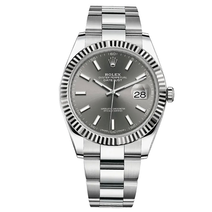 Orologio Rolex Datejust 41 mm oyster cinturino in acciaio inox jubilee, presentato in scatola rolex.