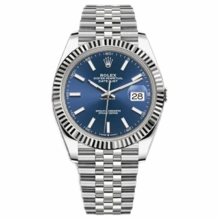 Orologio Rolex Datejust 41 mm oyster cinturino in acciaio inox jubilee, presentato in scatola rolex.