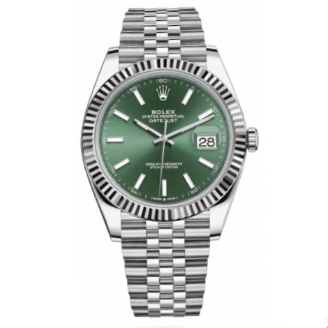 Orologio Rolex Datejust 41 mm oyster cinturino in acciaio inox jubilee, presentato in scatola rolex.